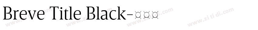 Breve Title Black字体转换 Breve Title Black字体转换